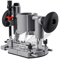 Aluminum Plunge Router Bracket Opening Carving Rack Compatible with 65mm Diameter for Electric Trimming Machine Power Tool