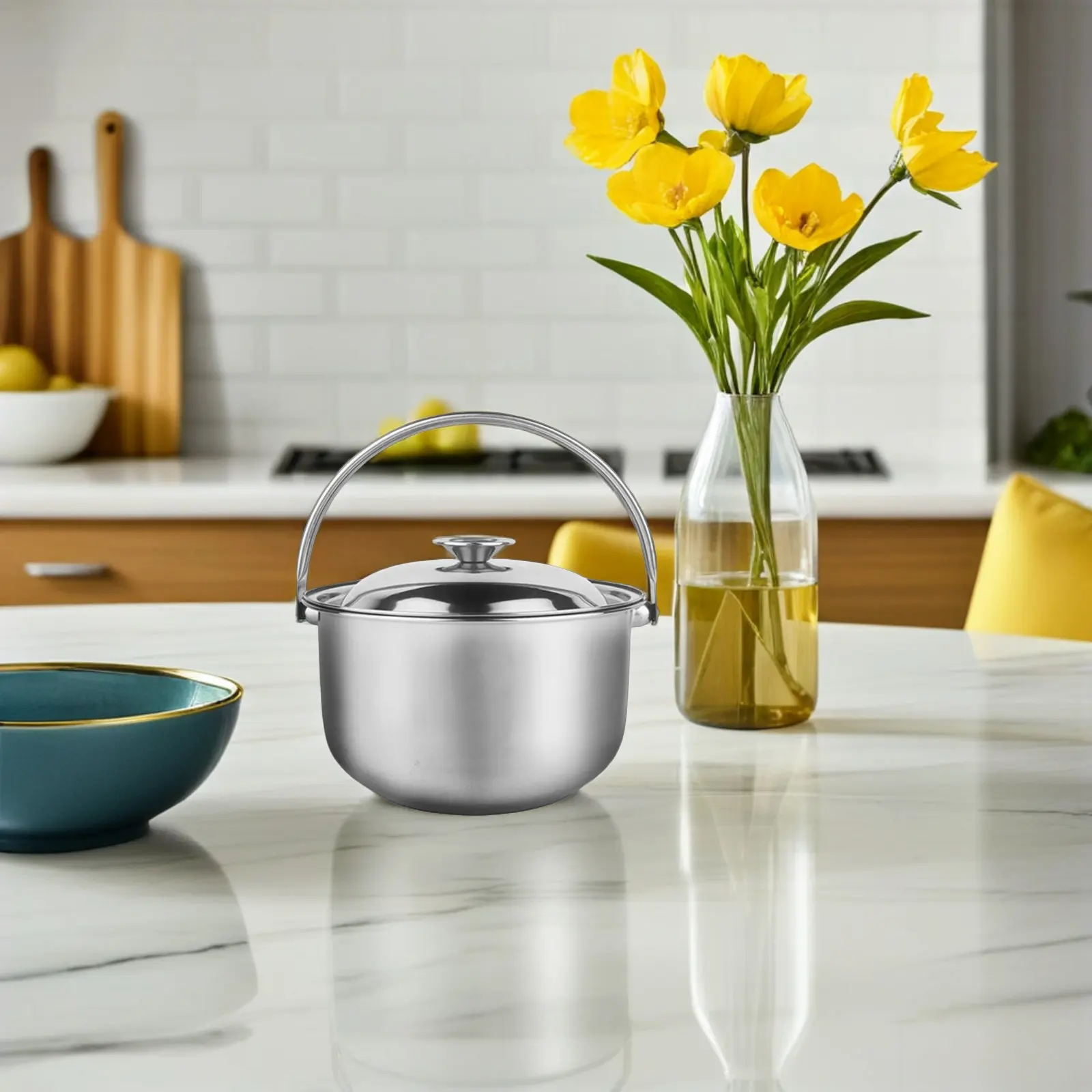 Multi-Functional Stainless Steel Cooking Pot 25L Suitable for Gas Cooker Induction Cooktop Soup Pot for Canteen Restaurant Use