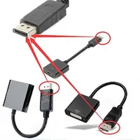 Banggood DisplayPort DP Male to VGA DVI HDMI-compatible Female Converter Display Port Power Supply Adapter Cable For HDTV PC DVD