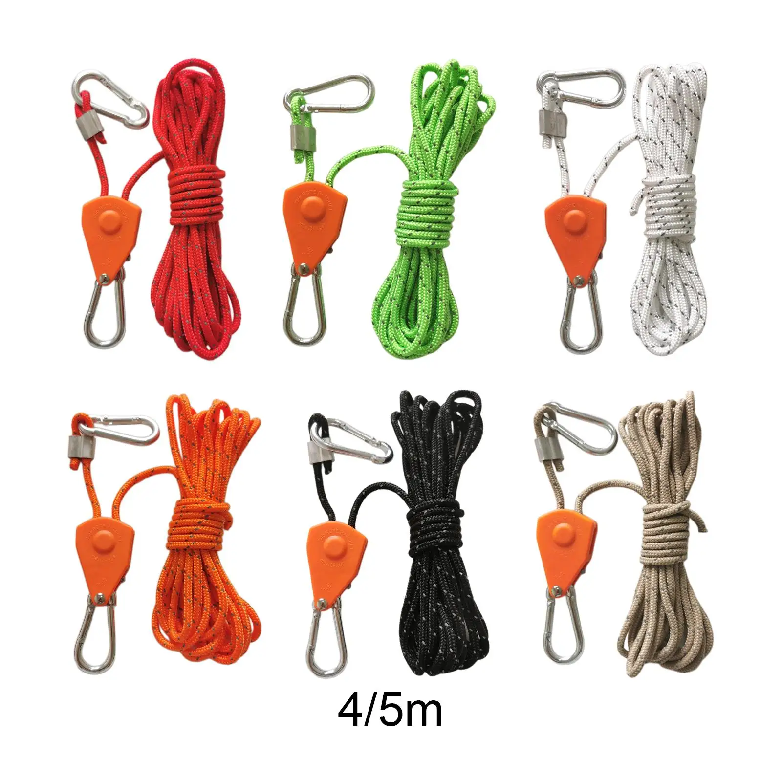 Ratchet Pulley Rope Hanger Rope Hanger for Grow Plant Fan Tent Climbing