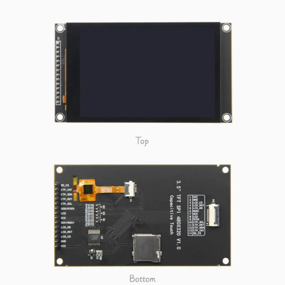 2,8/3,2/3,5 Zoll SPI Serieller Anschluss TFT LCD Kapazitiver Touchscreen-Display-Modul IPS-Version Schwarz – Detail 16