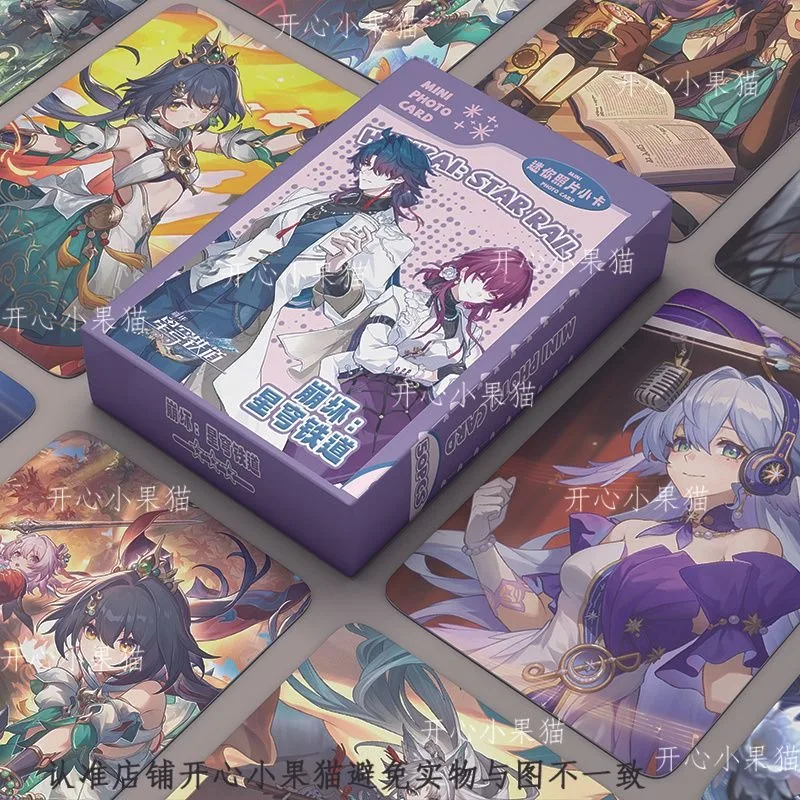 

50Pc/Box Game Honkai: Star Rail Laser Cards Mikhail Char Legwork Robin Jade Topaz Aventurine Kakavasha Dr. Ratio Argenti