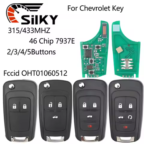 SilkY OHT01060512 Remote Car Key 2/3//4/5BT Fob 315MHz/433MHz ID46 for Chevrolet Cruze Camaro Malibu Sonic Opel GMC Keys