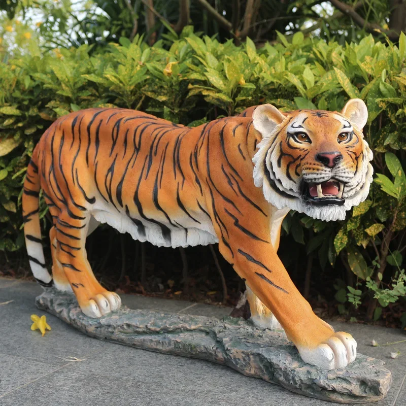 

Outdoor garden decoration Resin Crafts Animal model Simulated tiger fiberglass sculpture accessories Garden ornaments