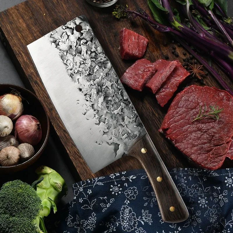 5Cr15 Hammer Forged Knife Totally Handmade Kitchen Knife 58HRC Chopping Slicing Chef Knives Chinese Kitchen Butcher Tools