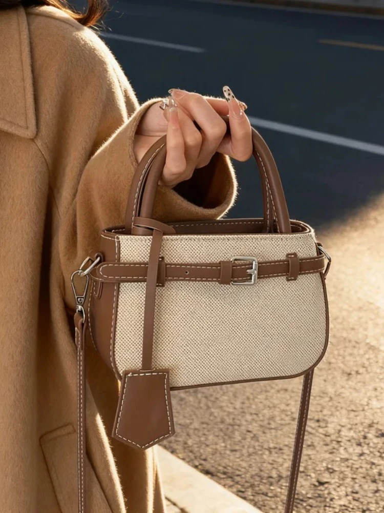 

Большая сумка во французском стиле 202, шикарная женская сумка через плечо, эстетичная пригородная сумка через плечо, минималистичная сумка «день-ночь»