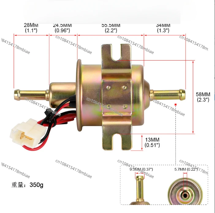 6V Electric Fuel Pump Petrol 6 Volt Universal Gas Inline Low Pressure Electric Fuel Pump HEP-02A