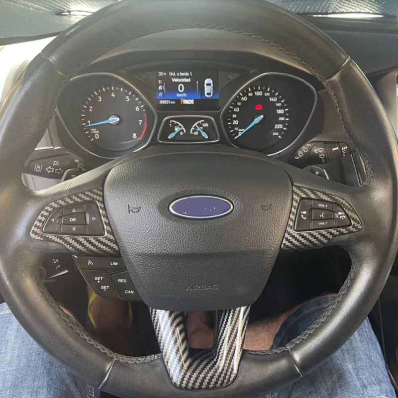 my good car ABS Steering Wheel Protection Sequins Trim Sticker Naklejki samochodowe do Ford Focus 4 MK4 2014 2015 2016 Akcesoria samochodowe