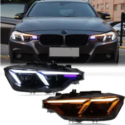 Akcesoria samochodowe do BMW F30 reflektory 2013-2018 F35 LED reflektor 320i 318i 325i zmodyfikowany przód DRL włączony kierunkowskaz montaż