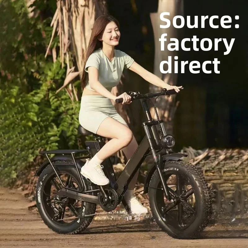 

20 Aluminum Alloy Wide Tire Snow Electric Bicycle Fat Tire Battery Car Electric Vehicle