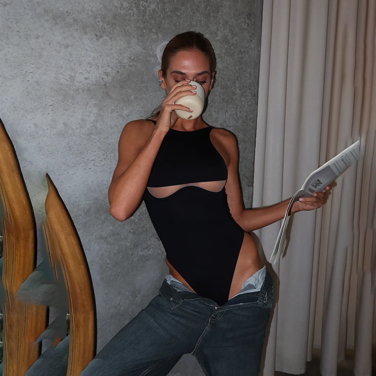 

Push Up 2025 сексуальный женский цельный купальник, женский купальник с лямкой на шее, бикини, сетчатый монокини, купальный костюм, пляжная одежда