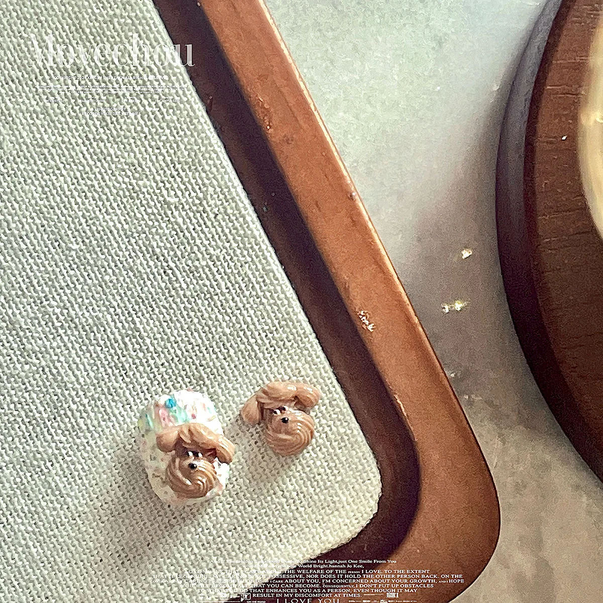 Accessori per nail art in stile coreano Biscotti Crema Cucciolo Torta del tè pomeridiano Materiale per nail art