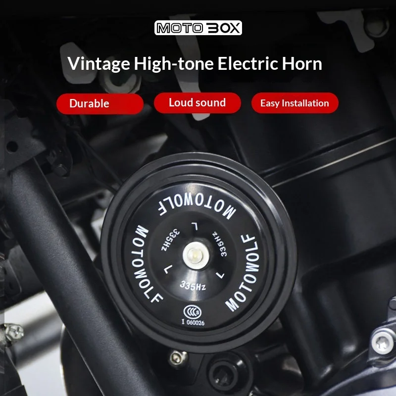 【Premium】For VOGE CU525 Motorcycle Modified Electric Horn – Dual-Tone, Waterproof, Super-Loud, 12V Compatible