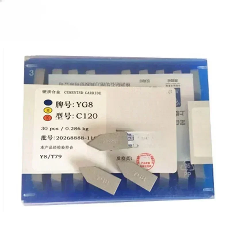 30PCS YT5 YT15 YG8 C120 Threading Blade CNC Carbide Brazed Welding Inserts for Industrial Use