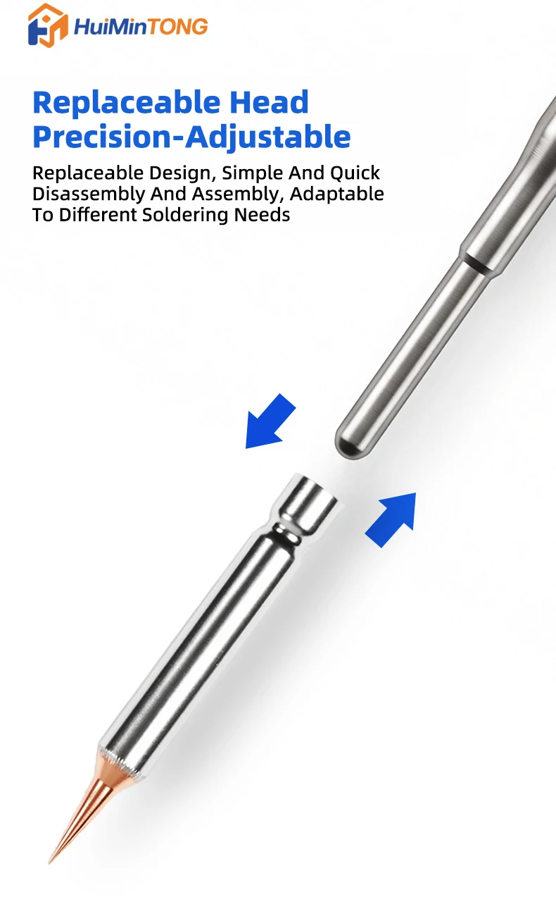 HMT C210 Ultrafeine 0,2mm Lötspitze Schnelle Erwärmung Hochtemperaturbeständig Austauschbares Design für Handy-CPU-Motherboard-Reparatur – Detail 10