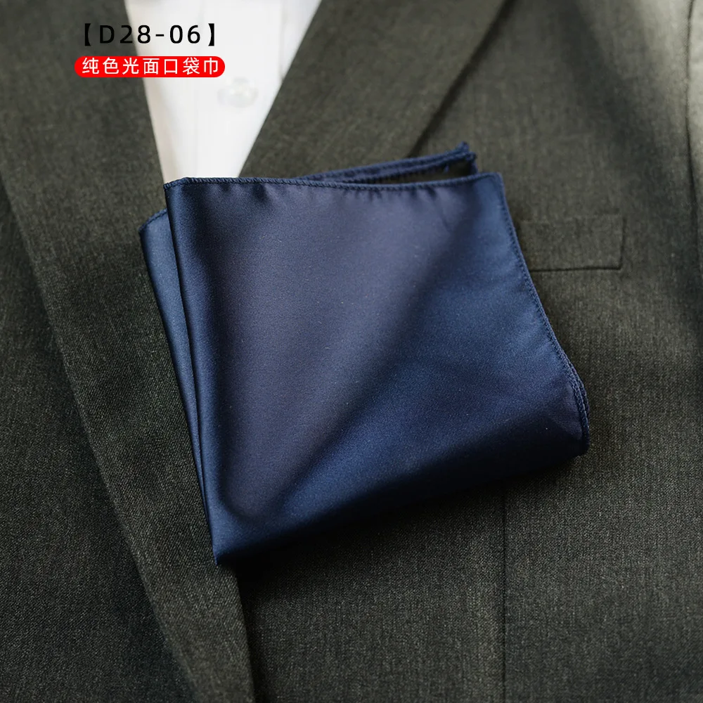 Heren Effen Kleuren Hankerchief Sjaals Vintage Zijde Satijn Mannen Pakken Pochet Trouwjurk Borst Handdoek Pak Accessoires