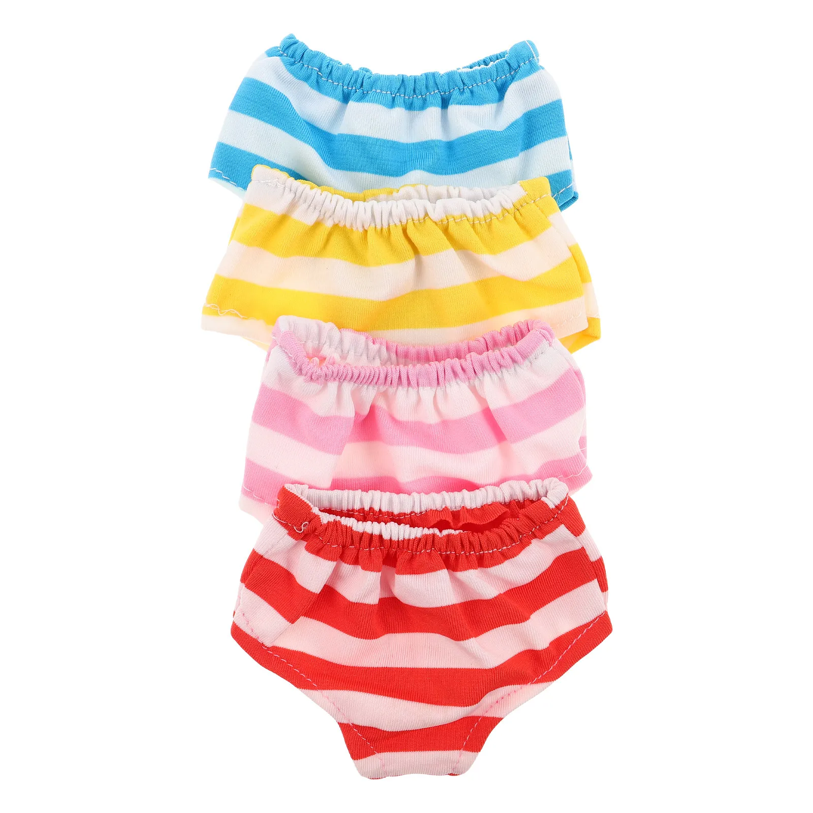 

4Pcs Underwear Soft Stretch Reusable Underpants Clothes Accessories for 18 Inch Easy Dressing Daily Outfits