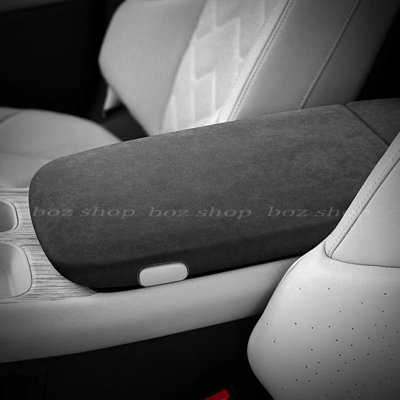 

For NIO ET7 Imported Flip Fur Central Control Armrest Cover Sticker Car Modification Accessories