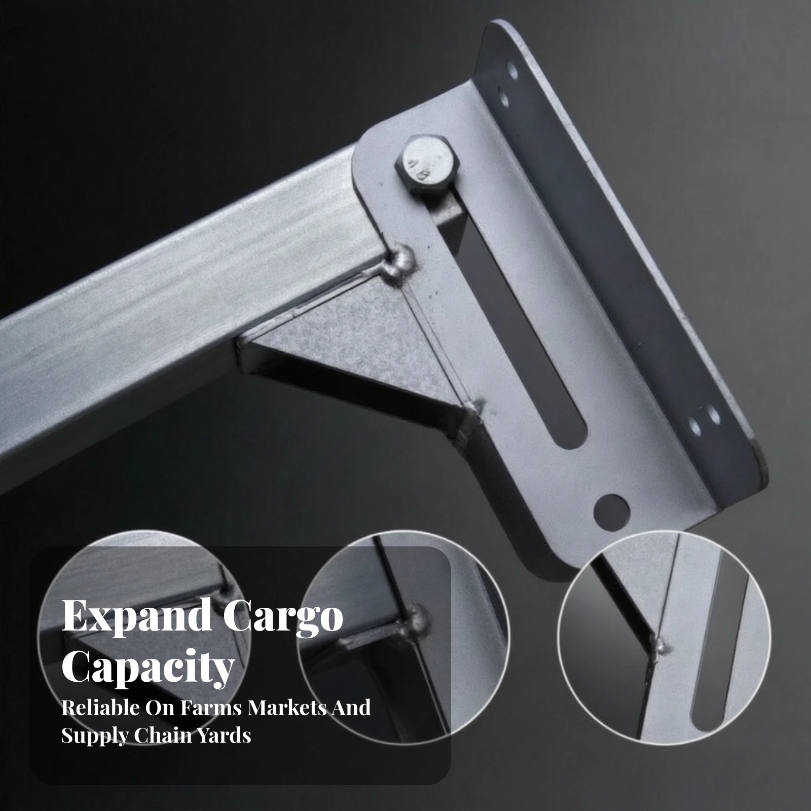 Support Bracket Heavy-Duty Tricycle Cargo Bed Bracket Hardware Rust-Resistant for Couriers, Farm Work