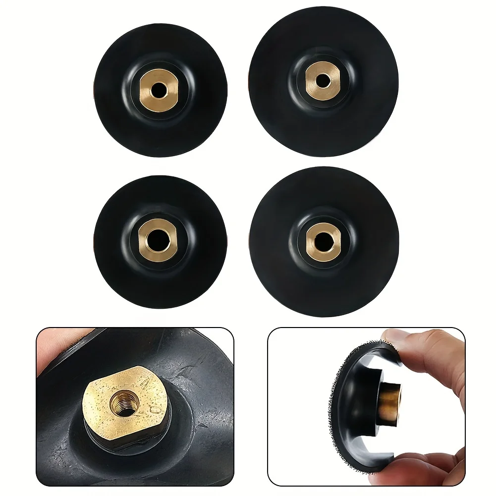 1Pcs 3Inch/4 Inch Rubber Backing Pad Polishing Grinding Disc Holder For Angle Grinder M14 Abrasiv Grinding Disc Backing Pade