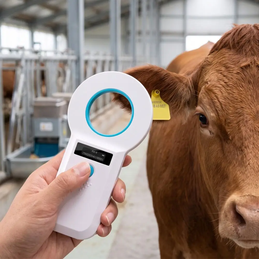 Handheld Pet ID Detection Rechargeable Portable Animal Tag Reader Data Storage Bluetooth Connectivity Pet Microchip Reader