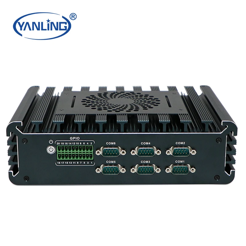 Hot Style I225-V 2.5G In-tel LAN Fanless Computer 2.4 GHz Quad Core 8 Threads Industrial Pc