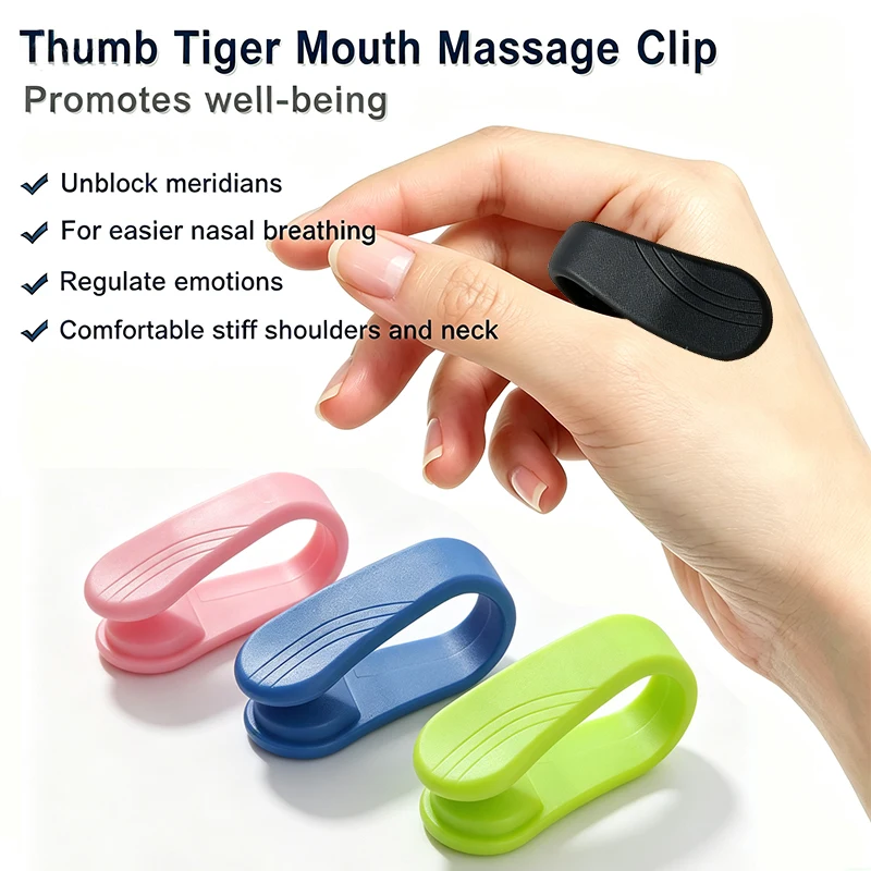 Portable Hand Pressure Clip Comfort Massage Ergonomic Hand Grip Accessory for Daily Use Tiger Mouth Thumb Joint Pressure Clip