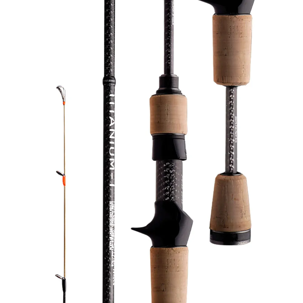 Vara de Pesca PURELURE TITANIUM-T XUL BFS 0.5-6g Peso do Isca 5FT 6FT para Perch, Trout, Bass, Spinning, Casting com Guia FUJI e Suporte, Ação F MF