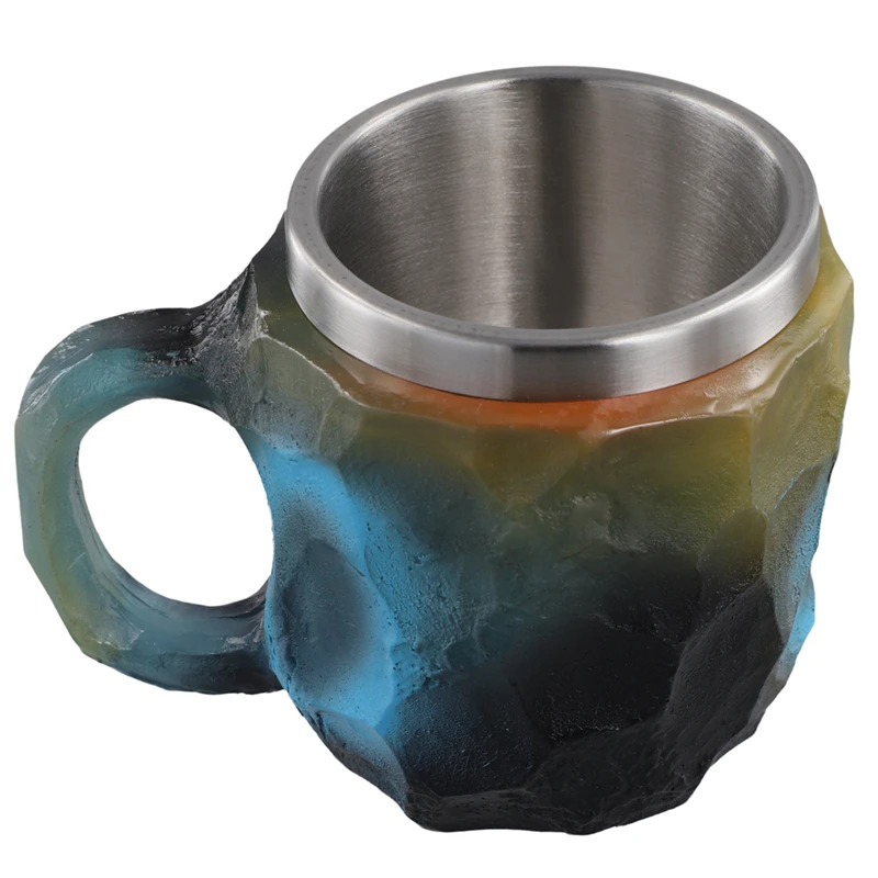 Elegant Luxury Mineral Crystal Coffee Mug,Colorful Crystal Mug Translucent Coffee Mug, for Home Office Coffee Mugs-ABAM