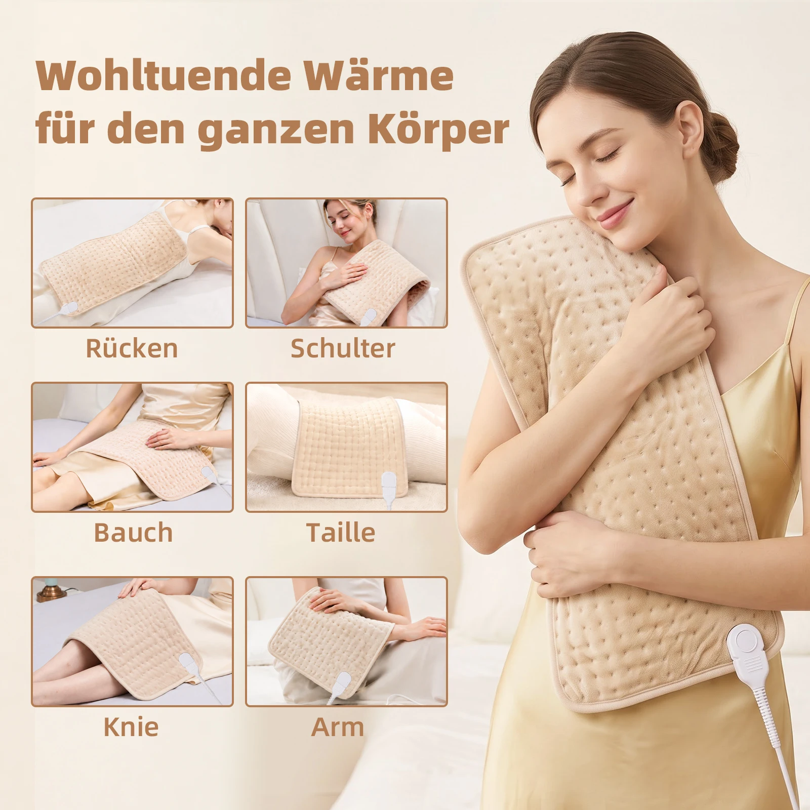 Electric Heating Pad 30×60cm, Physiotherapy Heat Pad, Home Heat Therapy, Shoulder and Back Pain Relief