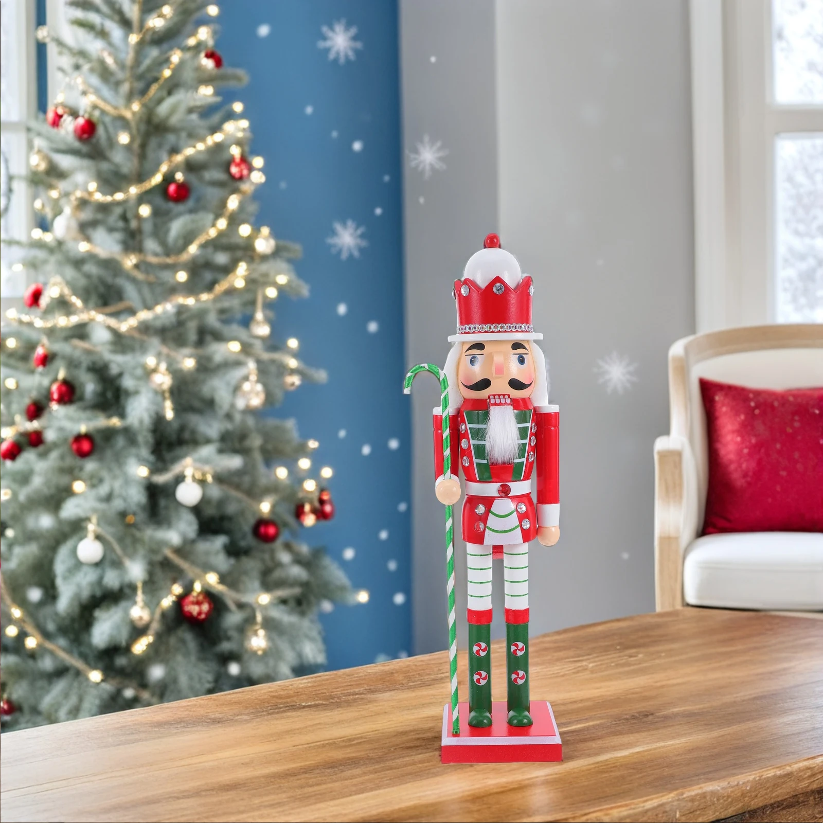 

Nutcracker Puppets Holiday Figurine Desktop Xmas Christmas Decor Soldier Ornaments Wood Table Centerpiece Figures Statues