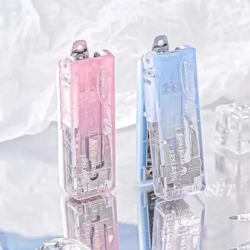 

Портативный мини-степлер 2Style с градиентным дизайном для студентов и офиса, корейский инструмент для переплета книг