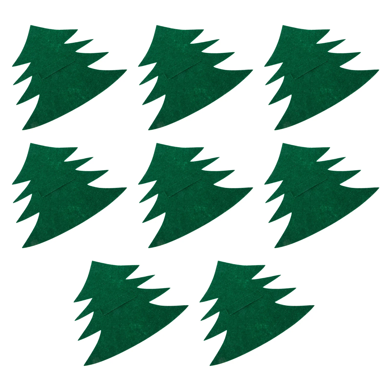 

8pcs Cutlery Covers Fork Knife Bags Xmas Tree Shape Tableware Storage Pouch Dining Table Decor Holiday Party Accessory