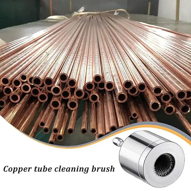 Metal Copper Pipe Cleaner Full-Metal Pipelines Tube Cleaning Brush Power Tool Brush for Rotary Electric Drill