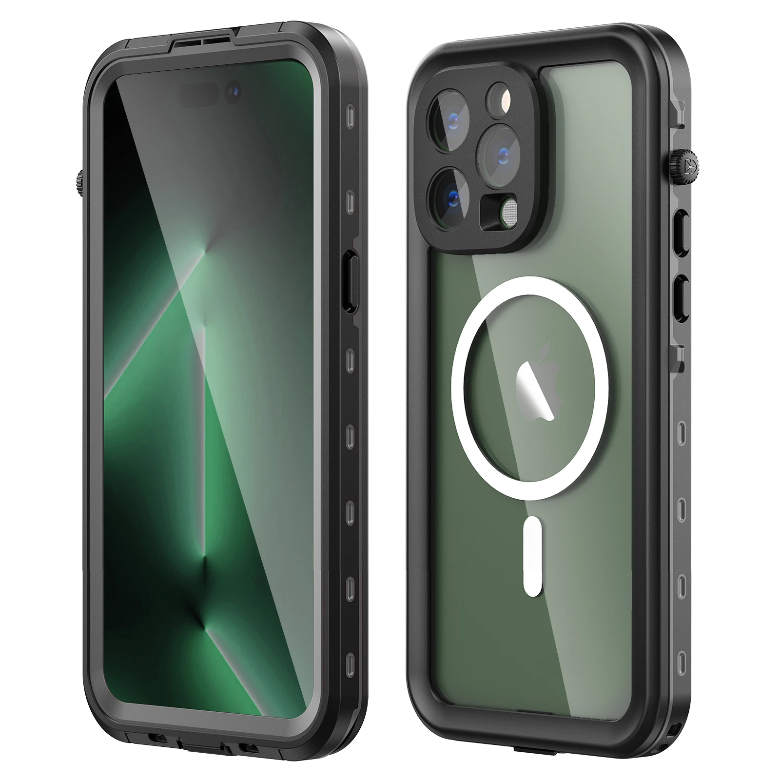 IP68 Waterproof Case On For iphone 14 Pro Max Case Transparent Armor Diving Swim Wireless Charging Full Cover iphone14 Plus Capa