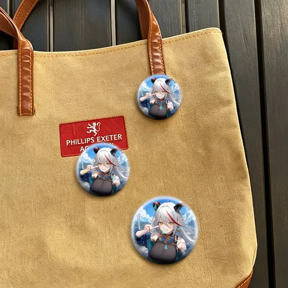 A-Azur Lane Prinz E-Eugen 32/44/58mm Handmade Pins Round Brooch Badge Backpacks Clothes Jewelry Gifts