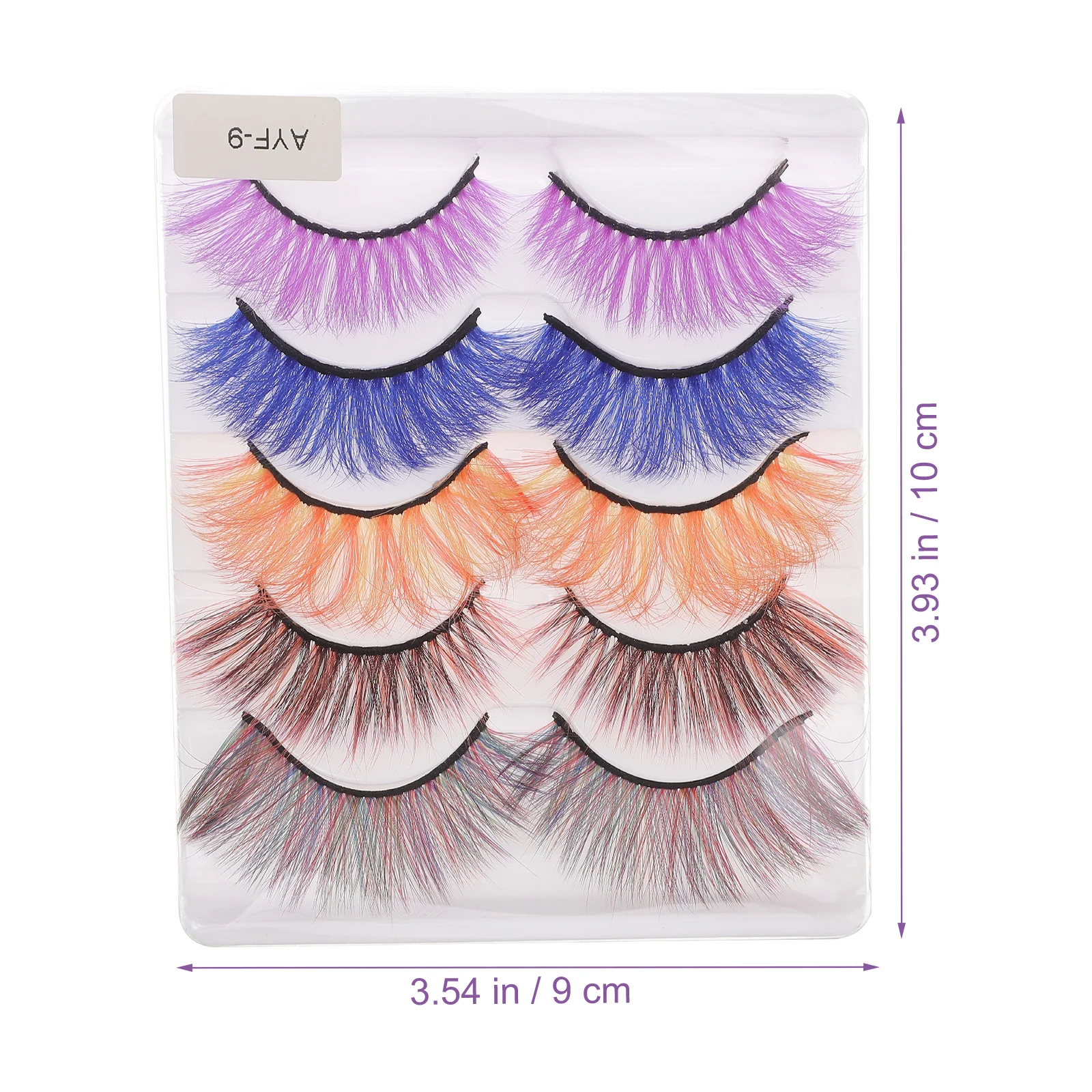 5쌍의 컬러풀한 속눈썹 모던 트렌디 룩 볼륨 강화 즉각적인 매력 클럽 댄스 이벤트 파티 속눈썹 인조 속눈썹