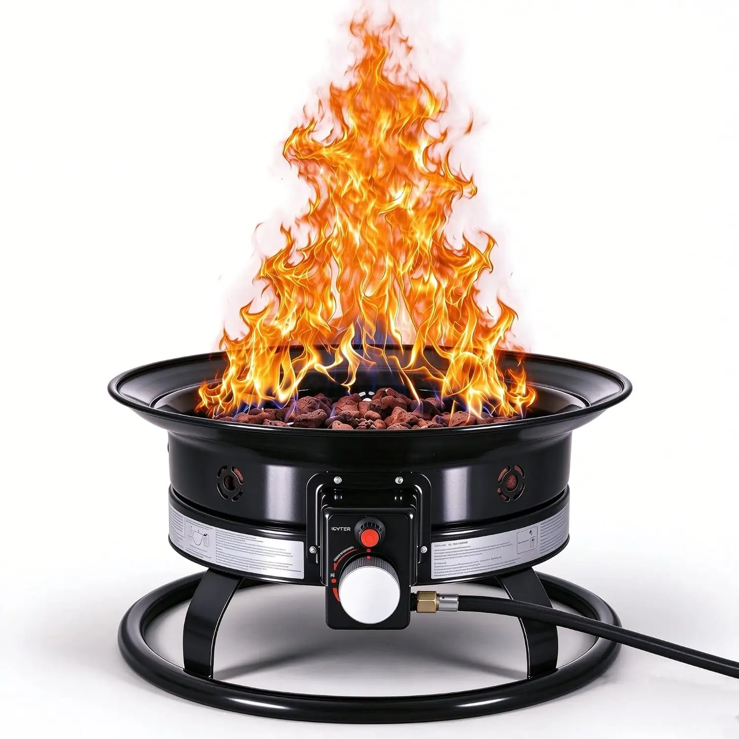 19 Inch Smokeless Propane Fire Pit 53000 BTU Portable