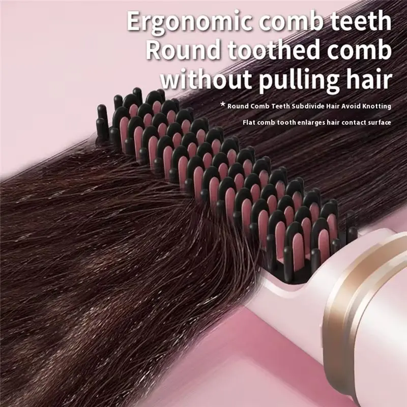 czks急速加熱ヘアストレートナーブラシ　速熱ストレートブラシ　巻き毛に最適