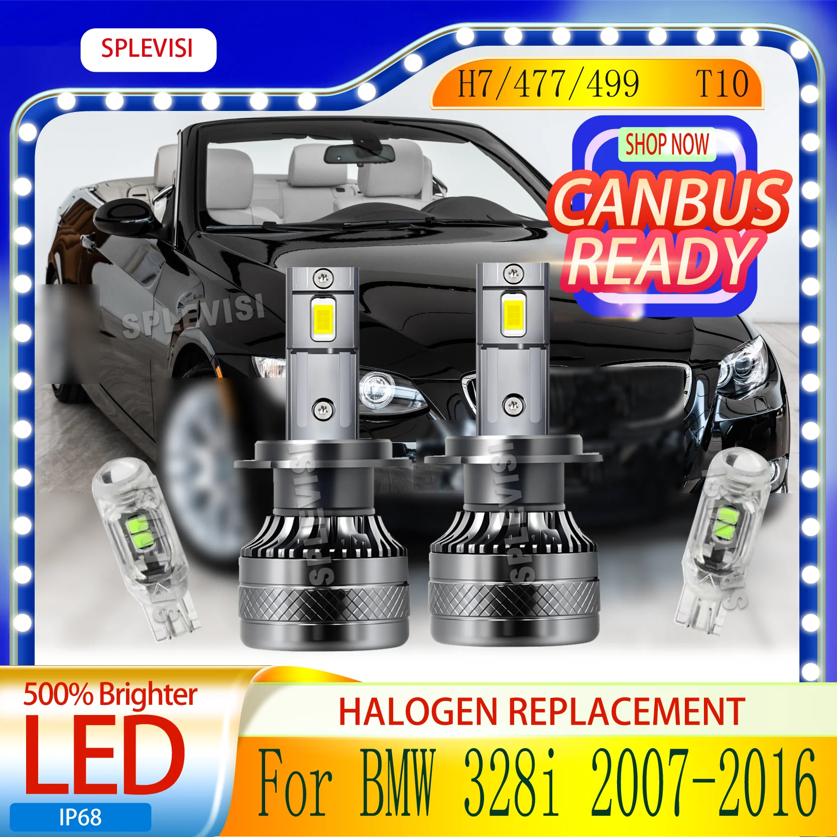 

Fan Cooled Waterproof -40°C to 80°C Operating Temp LED HEADLIGHT For BMW 328i 2007 2008 2009 2010 2011 2012 2013 2014 2015 2016