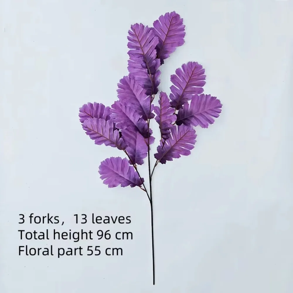 20pcs Artificial High-quality Leaves, Colorful Wedding Decoration Single-stem Leaves, Suitable for Family Event Decoration