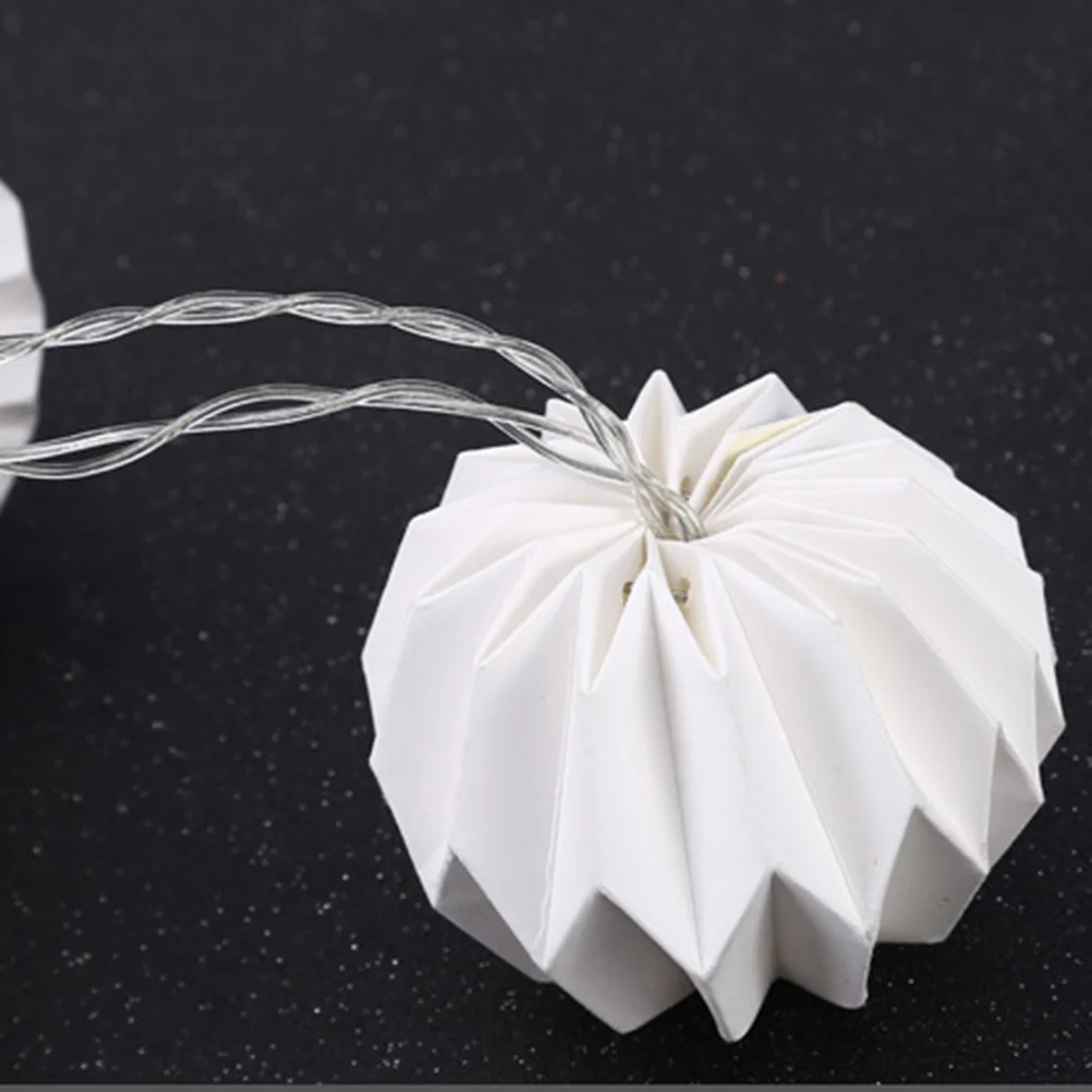 

Led Pumpkin String Lights 1.5M 10 Leds Operated Paper Lantern Fairy Light For Home Garden Party Decoration