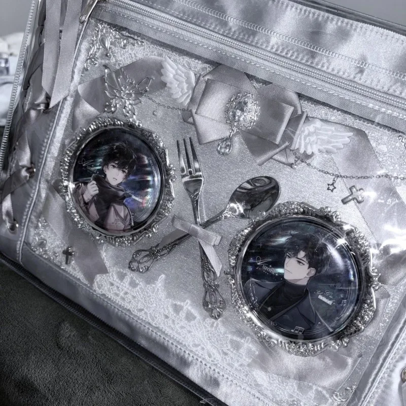 Lolita badge Organizer Board,Lace ribbon bow Badge Display Board, Dinner plate Frame  Anime Cosplay Ita Bag Board