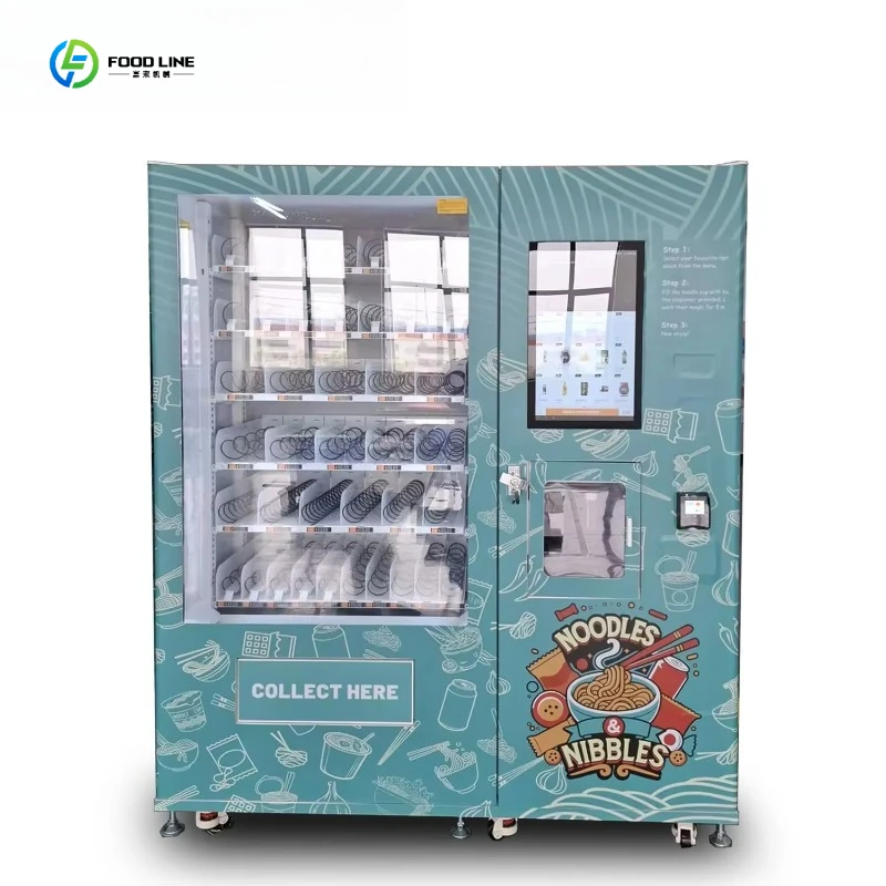 Fast Meal Vending Machine - Large Noodle Dispenser with Heating & Screen FL Customized