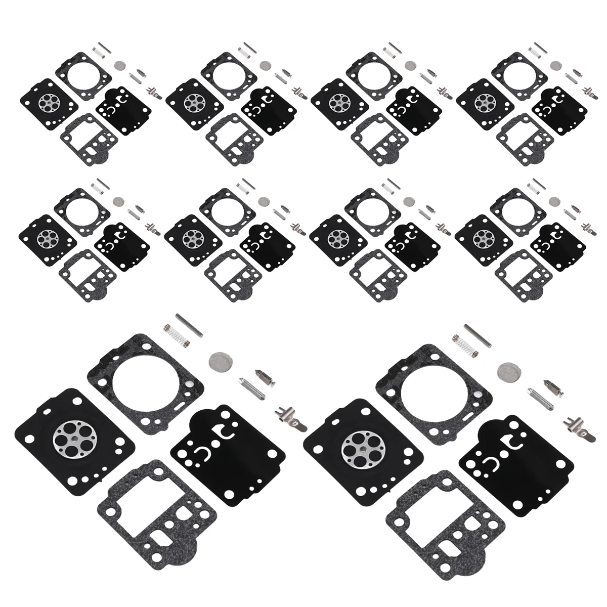 10 Set Carburetor Kit for HUSQVARNA 240 236 235 435 E JONSERED CS2238 CS2234 ZAMA RB149, RB 149 Diaphragm Set GSY