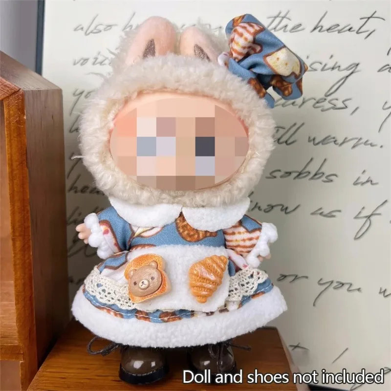 ل Labubu 17 سنتيمتر مجموعة ملابس عالية الجودة مجموعة أنماط متعددة إكسسوارات دمي ملابس Labubu
