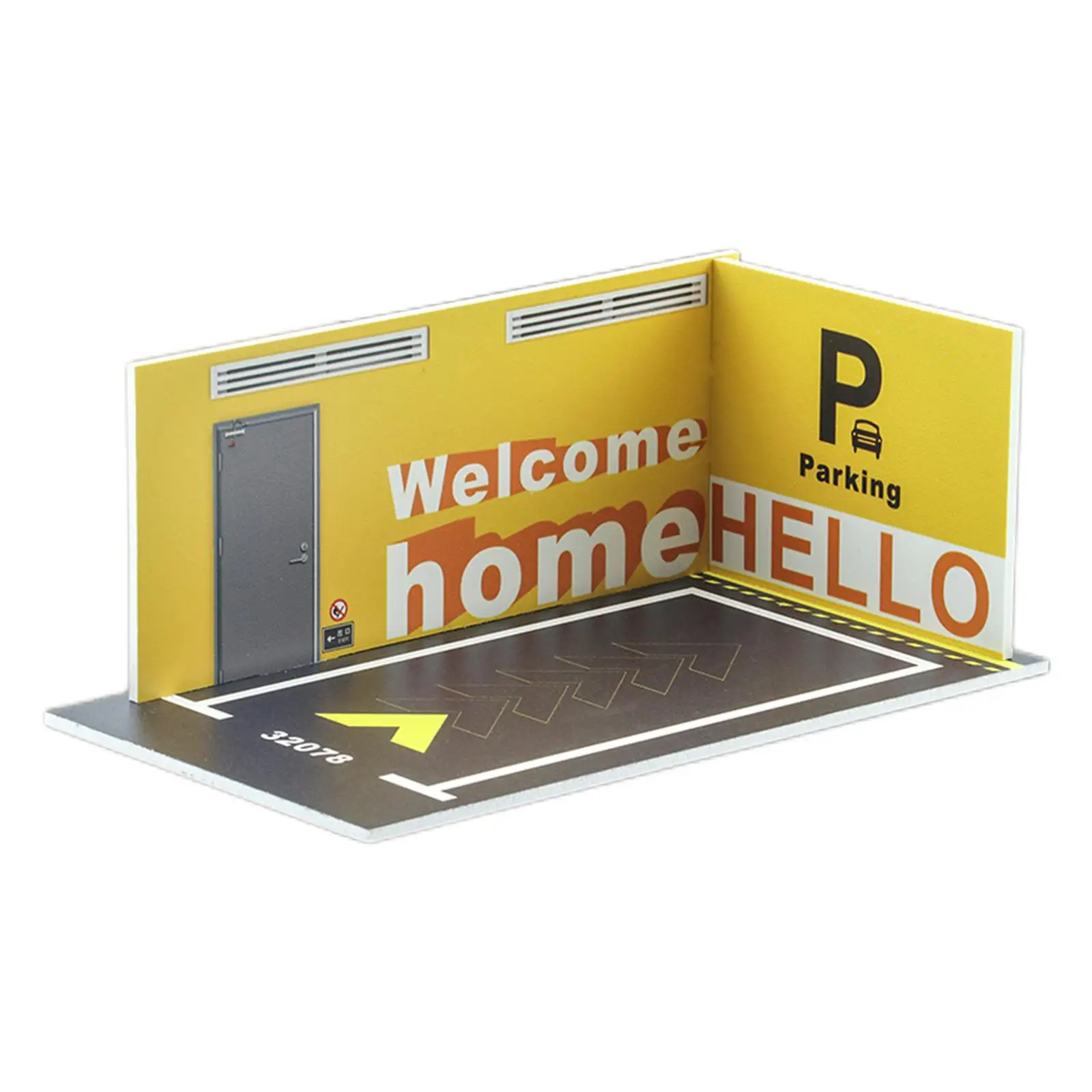 

PVC 1/32 Parking Lot Background Wall Decor for Office Home 1/32 Model Car