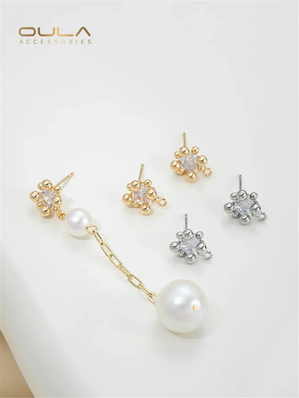 

14K позолоченные Пузырьковые серьги в форме цветка сделай сам ручная работа с серебряной иглой Подвесные серьги жемчужные серьги аксессуары