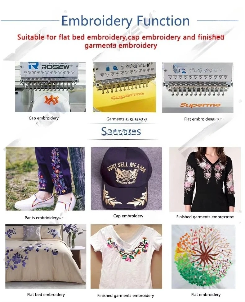 GC1204E Computerized New Home Use White 400*400*400mm 4 Heads 12 Needles 1200 RPM High Automatic Feeding Long Embroidery Machine