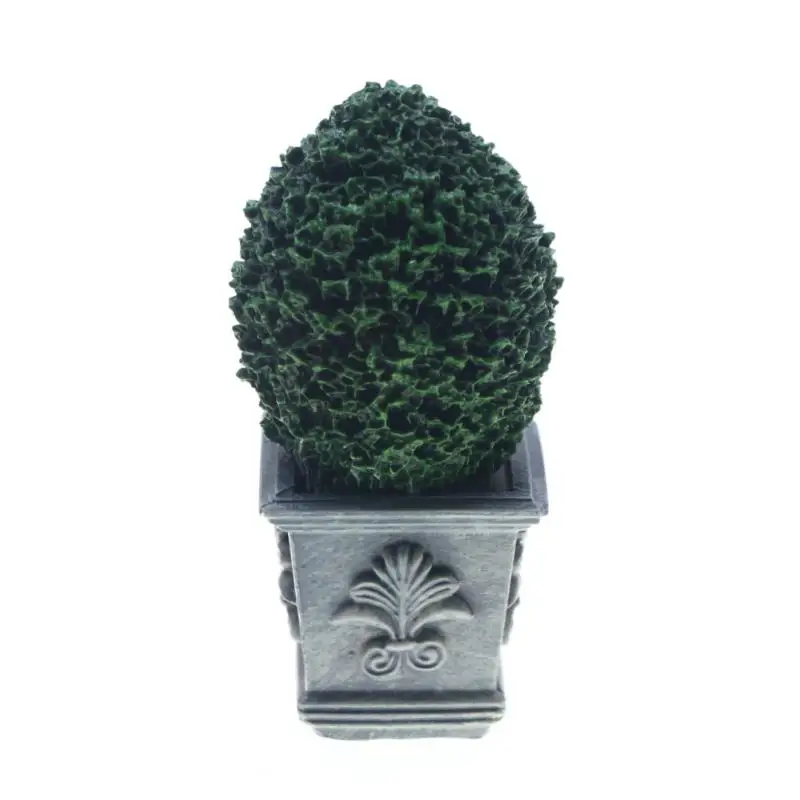 Modelo de Planta Verde em Vaso para Casa de Bonecas 1/12, Decoração de Paisagismo para Casa de Bonecas, Ornamento de Bonsai